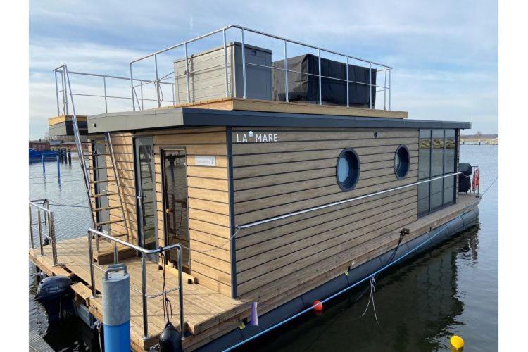 Hausboot Fjord Haven Mit Biosauna In Barth Ngoại thất bức ảnh
